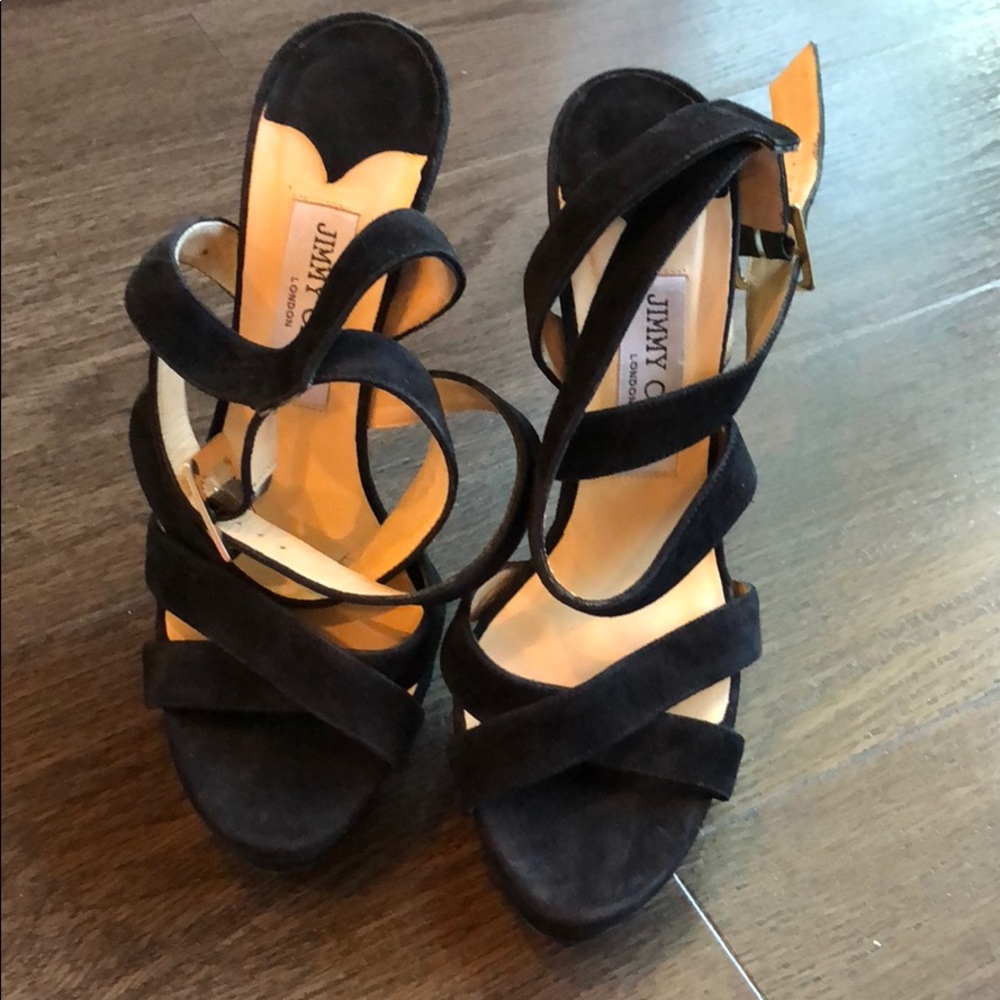 Jimmy Choo Black Strappy Heels